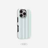 Green & Pink Striped iPhone Case